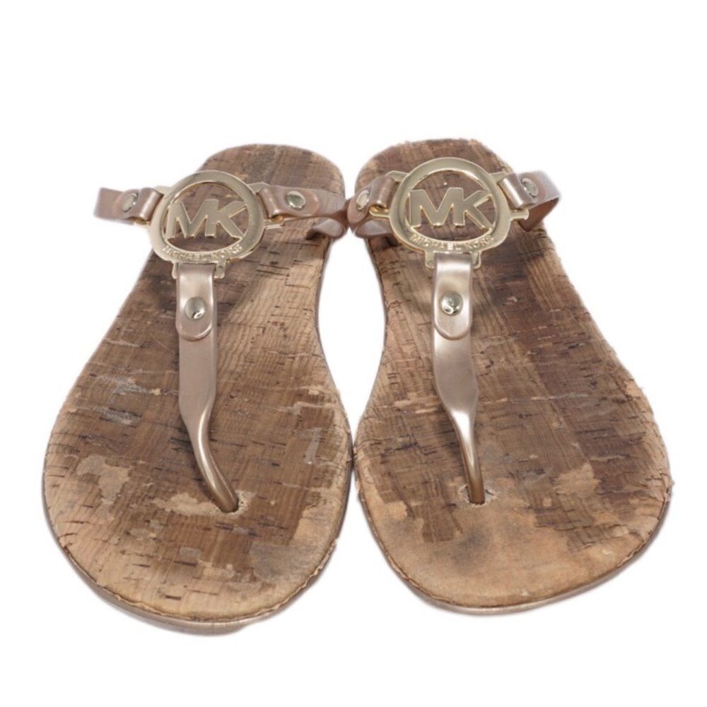 Michael Kors Bronze Jelly Cork Sandals, Size 8